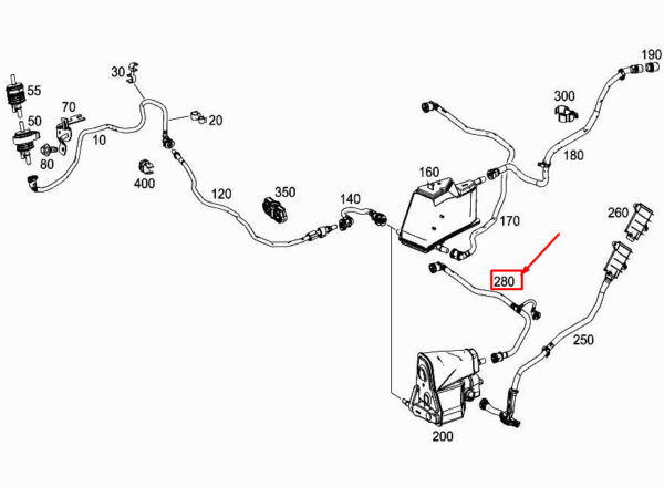 A2474701702 - MERCEDES-BENZ A W177 Activated Charcoal Filter Vent Line A2474701702 ORIGINAL