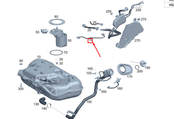 A2474702902 - MERCEDES-BENZ GLA H247 Fuel Line A2474702902 ORIGINAL