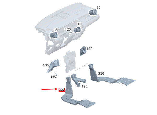 A2478310100 - MERCEDES-BENZ GLA H247 Left Rear Compartment Air Duct A2478310100 ORIGINAL