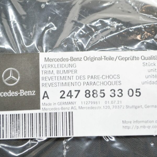 A2478853305 - NEW MERCEDES-BENZ GLA H247 FRONT BUMPER RIGHT SIDE COVER A2478853305