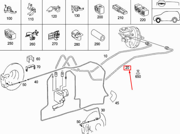 A2514201926 - MERCEDES-BENZ R W251 Brake Line A2514201926 ORIGINAL