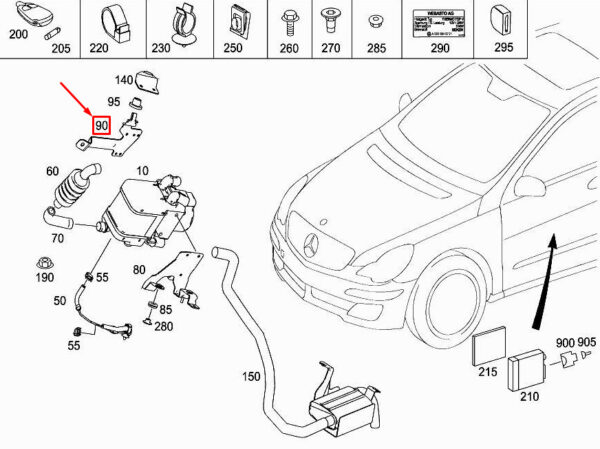 A2515010420 - MERCEDES-BENZ R W251 Independent Heater Bracket A2515010420 ORIGINAL