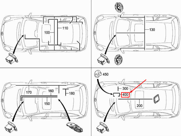 A2515400213 - MERCEDES-BENZ R W251 Aux Jack Wiring Harness A2515400213 ORIGINAL