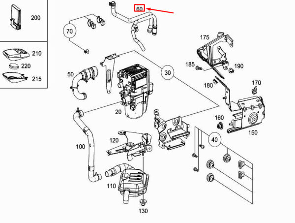 A2535060900 - MERCEDES-BENZ CLS C257 Engine Heating Element A2535060900 ORIGINAL