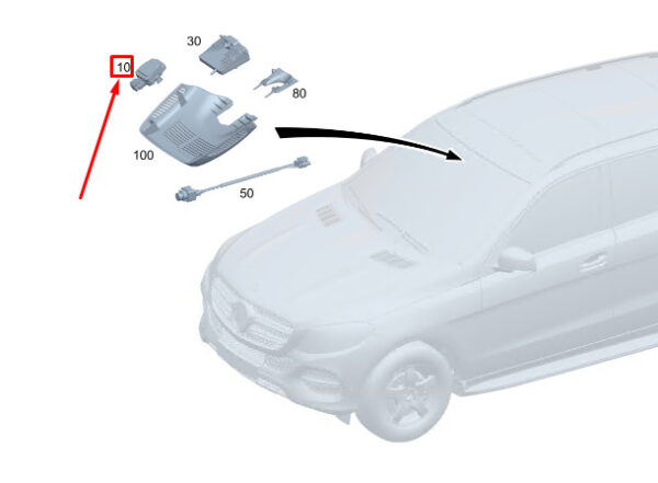 A2539002703 - MERCEDES-BENZ EQC Rain Sensor A2539002703 ORIGINAL