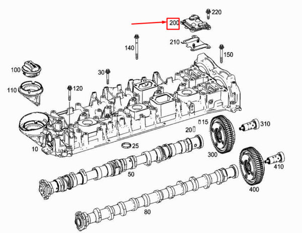 A2560106900 - MERCEDES-BENZ CLS C257 Camshaft Service Cover A2560106900 ORIGINAL