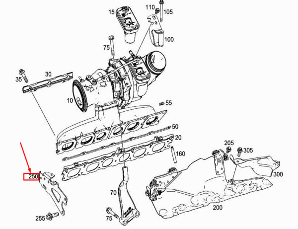A2561420140 - MERCEDES-BENZ CLS C257 Turbocharger Bracket A2561420140 ORIGINAL