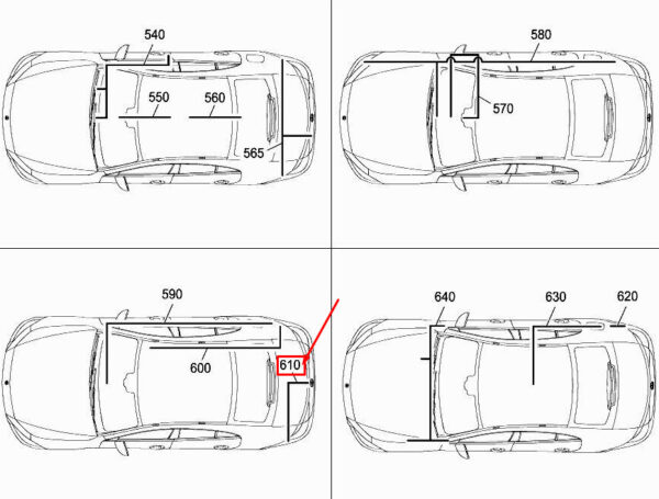 A2575400406 - MERCEDES-BENZ CLS C257 Trunk Lid Locking Wiring Harness A2575400406 ORIGINAL