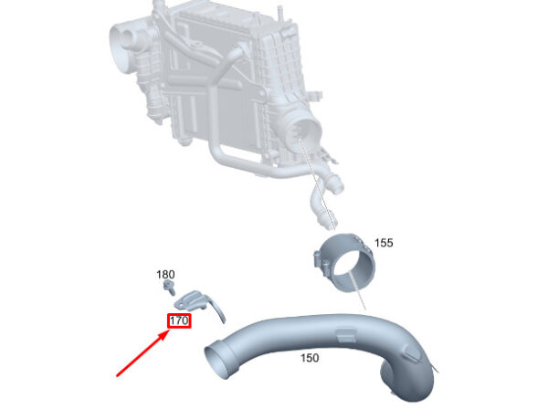 A2600110700 - MERCEDES-BENZ GLA H247 AMG Charge Air Line Bracket A2600110700 ORIGINAL