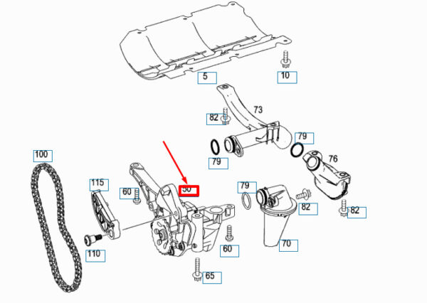 A2731800501 - NEW MERCEDES-BENZ ML W164 OIL PUMP A2731800501 MEW ORIGINAL