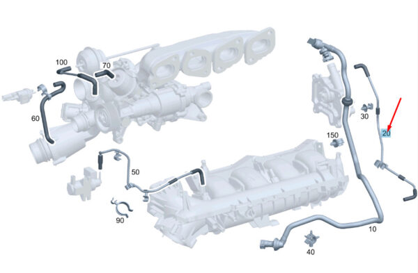 A2740700000 - MERCEDES-BENZ E W213 Vacuum Pump Line A2740700000 ORIGINAL