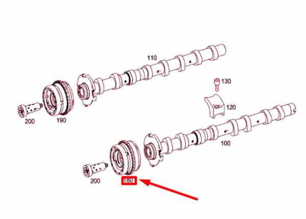A2760501547 - NEW MERCEDES-BENZ ML W166 INTAKE LEFT CAMSHAFT ADJUSTER A2760501547 ORIGINAL