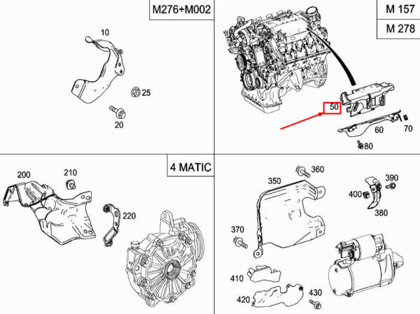 A2782262185 - MERCEDES-BENZ S W222 Left Top Engine Soundproofing A2782262185 ORIGINAL