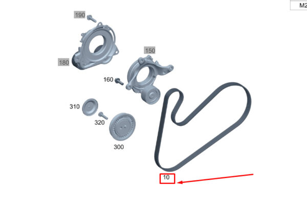 A2829931200 - MERCEDES-BENZ GLA H247 Poly V-Belt A2829931200 ORIGINAL