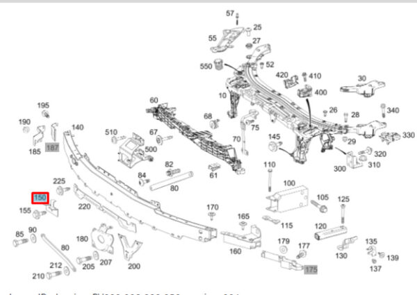 A2905240400 - NEW MERCEDES-BENZ AMG GT X290 FRONT CROSS MEMBER HOLDER A2905240400 ORIGINAL