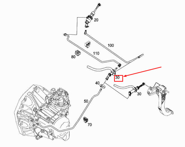 A4152900613 - MERCEDES-BENZ CITAN W415 Master Cylinder Hydraulic Line A4152900613 ORIGINAL