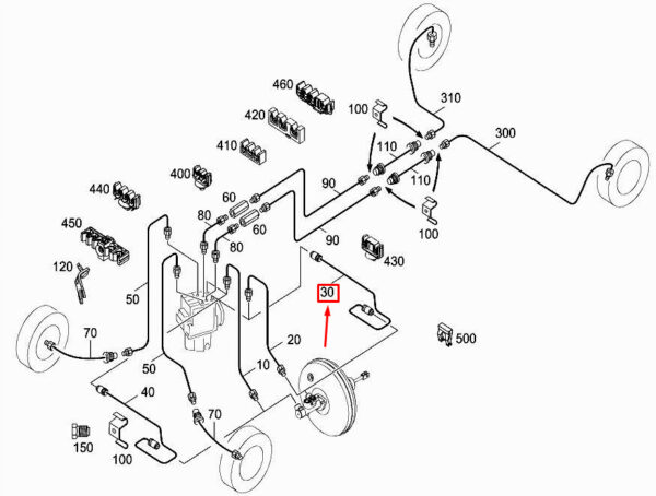 A4154202100 - MERCEDES-BENZ CITAN W415 Brake Line A4154202100 ORIGINAL