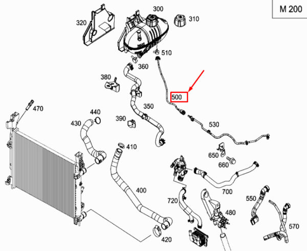A4155010491 - MERCEDES-BENZ CITAN W415 Expansion Reservoir Molded Hose A4155010491 ORIGINAL