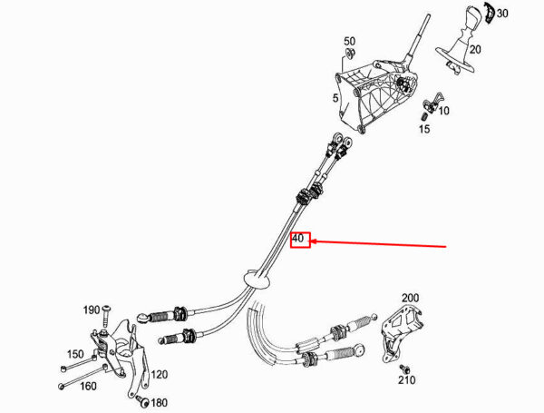 A4472601351 - NEW MERCEDES-BENZ VITO W447 MANUAL TRANSMISSION CABLE A4472601351 ORIGINAL