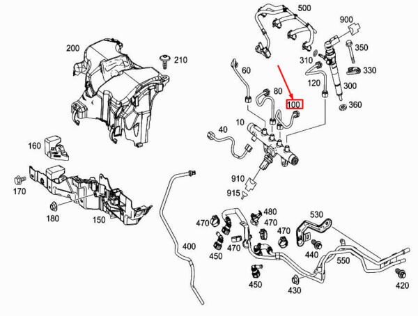 A6070700633 - MERCEDES-BENZ CITAN W415 Fuel Pressure Line A6070700633 ORIGINAL