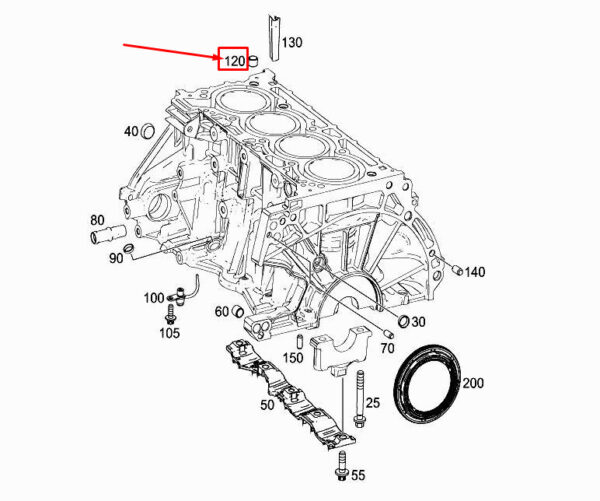 A6079920529 - MERCEDES-BENZ A W177 Engine Fitted Sleeve A6079920529 ORIGINAL