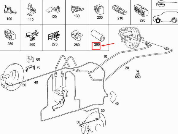 A6259972782 - MERCEDES-BENZ R W251 Hose To Brake Line A6259972782 ORIGINAL