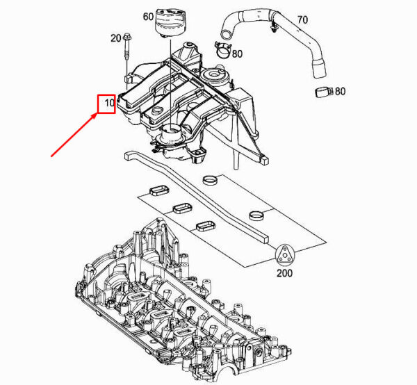 A6260104300 - MERCEDES-BENZ C W205 Engine Oil Separator A6260104300 ORIGINAL