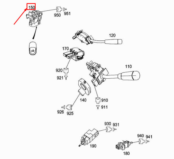 A6395452607 - MERCEDES-BENZ VIANO W639 Electric Sliding Roof Switch A6395452607 ORIGINAL