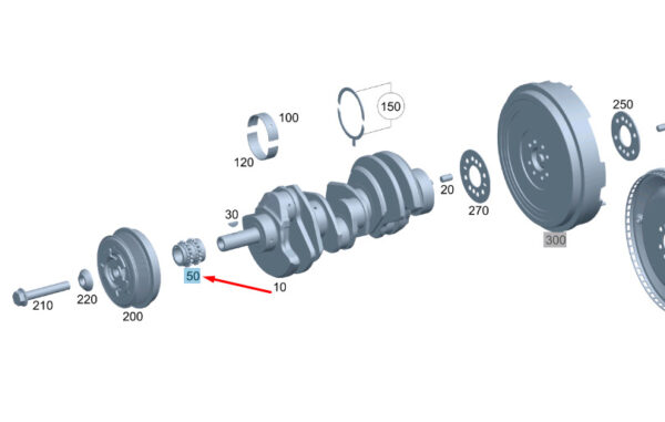 A6420501003 - MERCEDES-BENZ S W222 Crankshaft Gear A6420501003 ORIGINAL