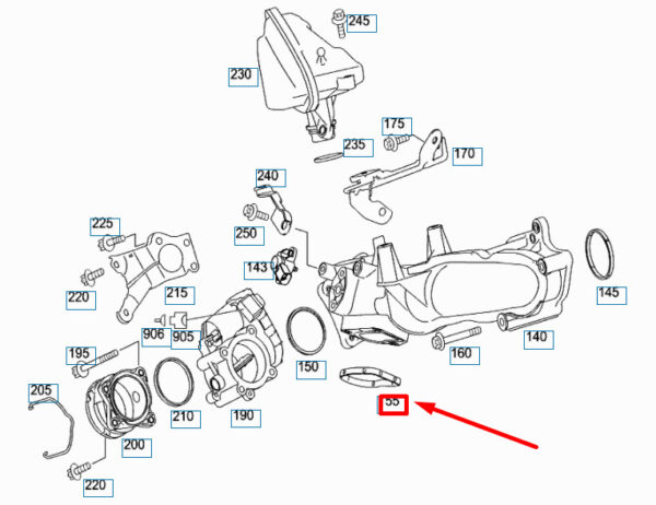 A6421410080 - NEW MERCEDES-BENZ ML W164 CHANGE-OVER FLAP GASKET A6421410080 ORIGINAL