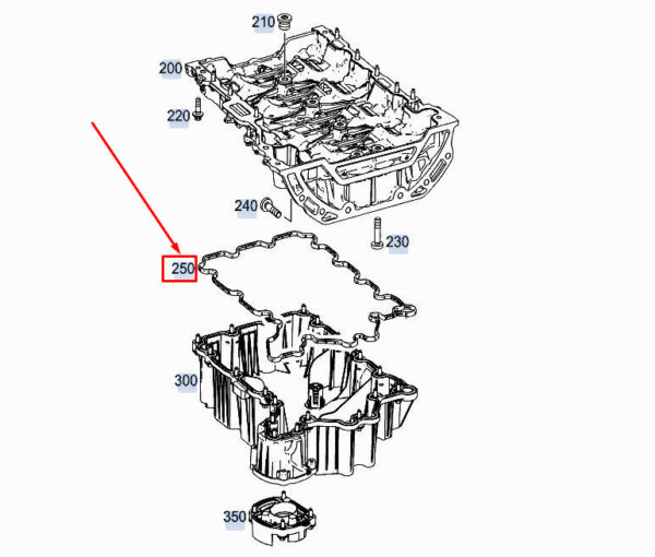 A6540145000 - MERCEDES-BENZ A W177 Engine Oil Pan Lower Section Seal A6540145000 ORIGINAL