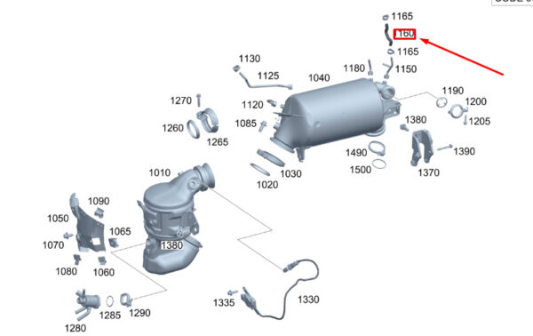 A6541410600 - MERCEDES-BENZ GLE W167 Exhaust Gas Line A6541410600 ORIGINAL