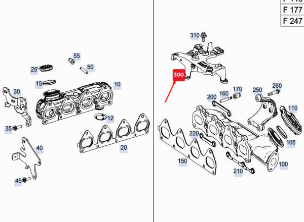 A6541425400 - MERCEDES-BENZ GLE W167 Cylinder Head Cover Bracket A6541425400 ORIGINAL