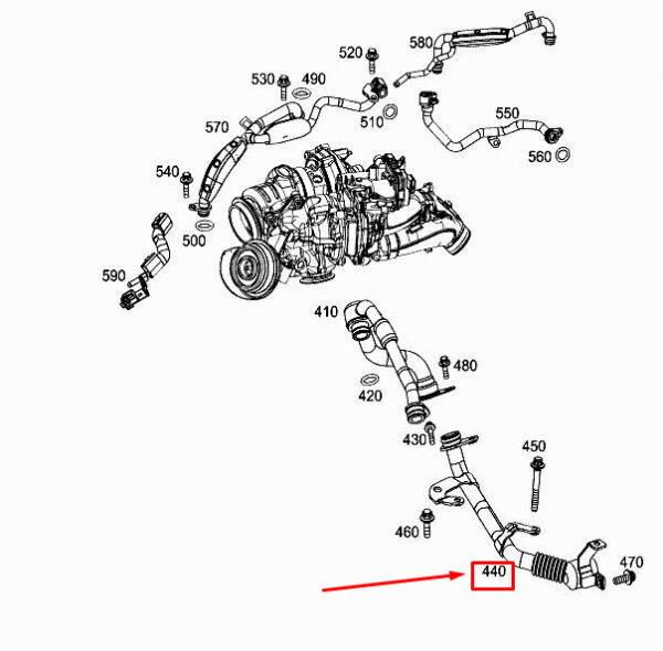 A6562032000 - MERCEDES-BENZ GLE W167 Engine Coolant Line A6562032000 ORIGINAL