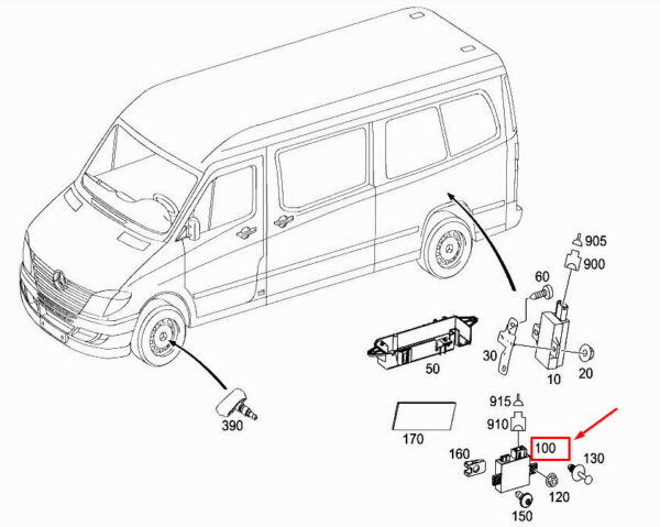 A9065403445 - NEW MERCEDES-BENZ SPRINTER 906 TPMS CONTROL UNIT A9065403445 ORIGINAL