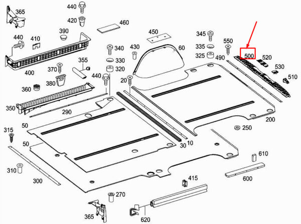 A90668600749E80 - NEW MERCEDES-BENZ SPRINTER 906 REAR FLOOR STRIP A90668600749E80 ORIGINAL