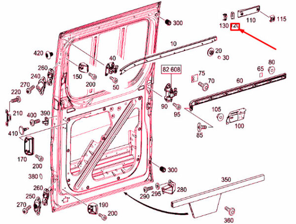 A90669100089051 - NEW MB SPRINTER 906 SLIDING DOOR LEFT COVER A90669100089051 ORIGINAL