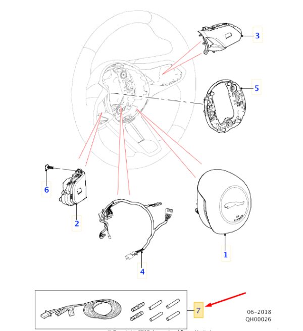 T2H36530 - JAGUAR I-PACE X590 Steering Restraint Circuit Repair Kit T2H36530 ORIGINAL