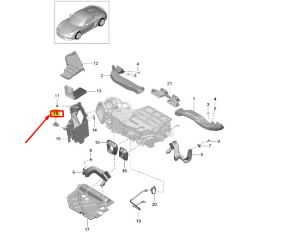 7PP907659 - Porsche Boxster Spyder 981 Air Quality Sensor 7PP907659 NEW GENUINE