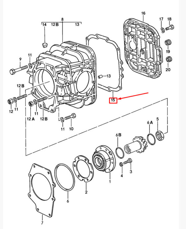 92830139503 - Porsche 928 differential seal rear 92830139503 NEW ORIGINAL