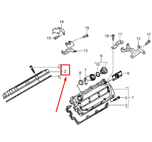 95510513611 - Porsche Cayenne 92A Motor Valve Lid 95510513611 955.105.136.11 NEW GENUINE