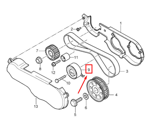 95510524300 - Porsche Cayenne 92A Engine Gear Clamp 95510524300 NEW Original