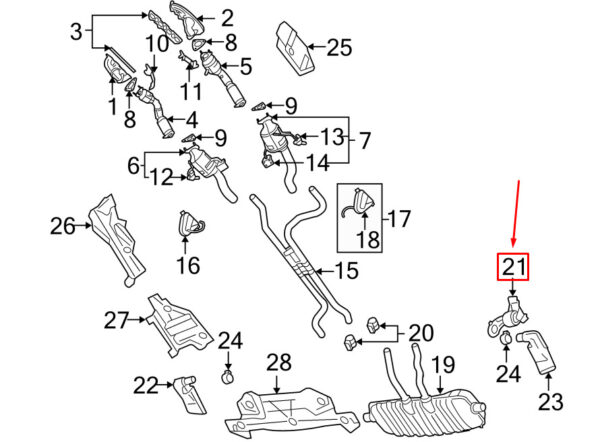95511122750 - Porsche Cayenne 9pa Muffler Hanger 95511122750 NEW REAL