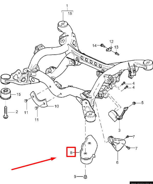 95533131301 - Porsche Cayenne 92a rock impact protection rear left 95533131301 new original