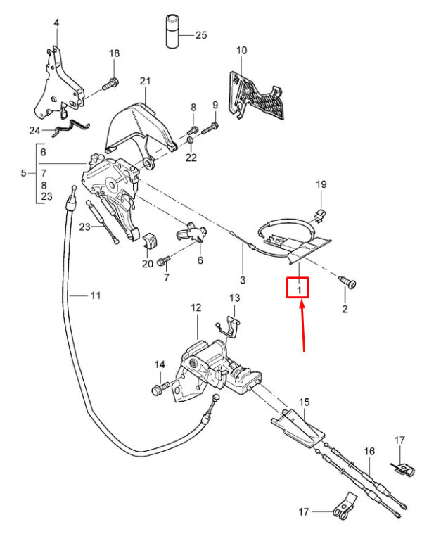 95542415300A03 - Porsche Cayenne 9pa parking brake release switch 95542415300A03 NEW ORIGINAL