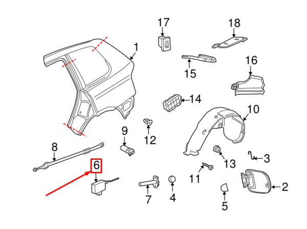 95562477302 - Porsche Cayenne 9PA fuel flap lock actuator 95562477302 NEW ORIGINAL