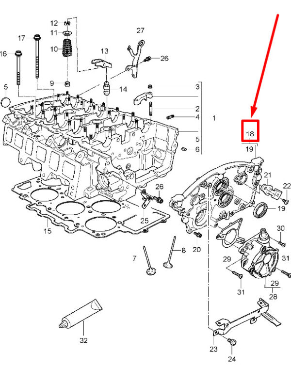 95810412200 - Porsche Cayenne 92A Top Engine Control Chain Cover 95810412200 NEW GENUINE