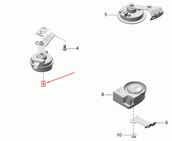 95B951212 - Porsche Macan 95B Tweeter Horn 95B951212 NEW GENUINE