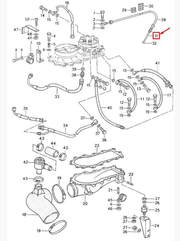 96411023520 - Porsche Carrera 911 964 Injector Valve 96411023520 NEW ORIGINAL