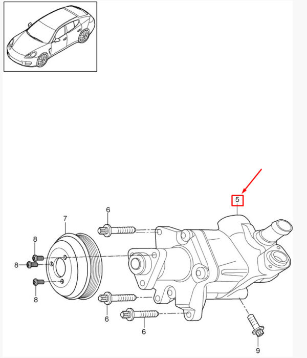 97034704906 - Porsche Panamera 970 Power Steering Wing Cell Pump 97034704906 NEW ORIGINAL